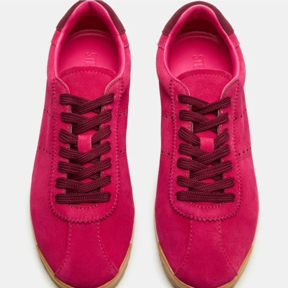 ❤️🔹️ STEVE MADDEN🔹️ Suede Mirage Sneakers in HOT PINK for women - Picture 6 of 7
